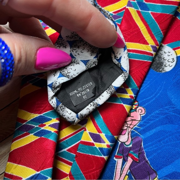 PINK PANTHER GOLF Neck Tie Colorful‎ Office Playful Colorful Career Business - Picture 4 of 5